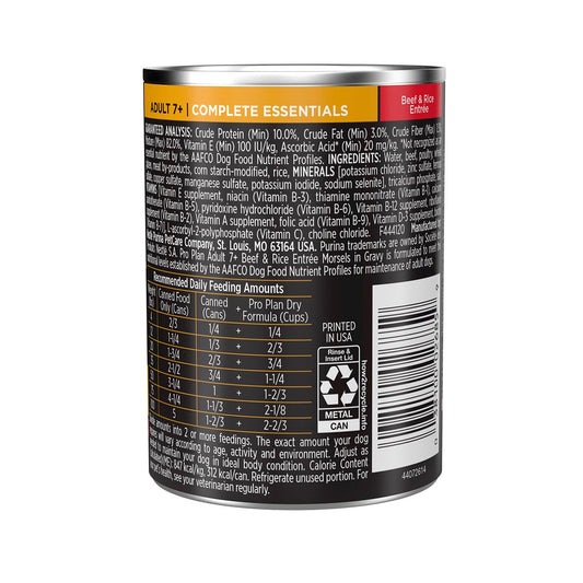 Alimento Pro Plan Para Perro Adulto 7+ Lata 368g