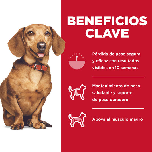 Hill's Science Diet Small & Mini Alimento Control de Peso para Perro Adulto Raza Pequeña y Mini 5.7 kg (UNICAMENTE BAJO PEDIDO)