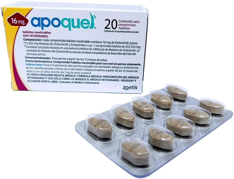 APOQUEL MASTICABLE 16 MG (20 TABS) OCLACITINIB