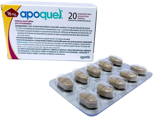 APOQUEL MASTICABLE 16 MG (20 TABS) OCLACITINIB