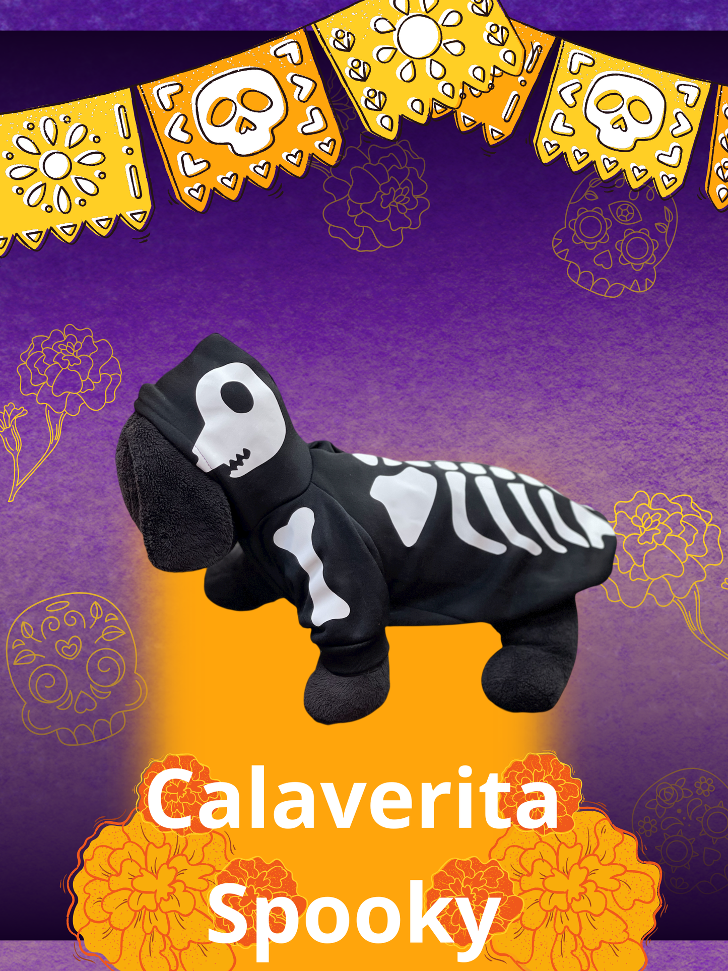 Disfraz para Perro “Calaverita Spooky” 💀🎃