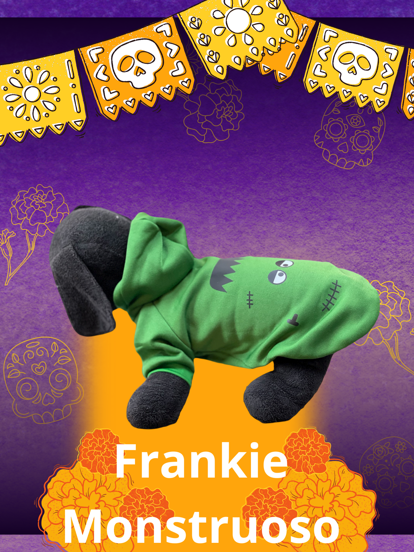 Disfraz para Perro “Frankie Monstruoso Verde” ⚡🧟♂️