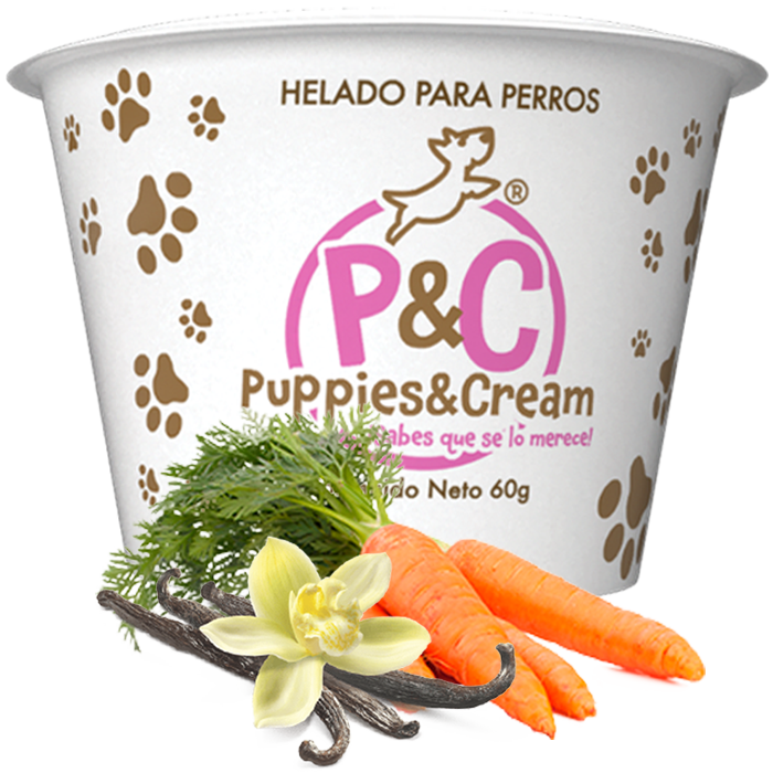 Helado Puppies&Cream Zanahoria y Vainilla 30g