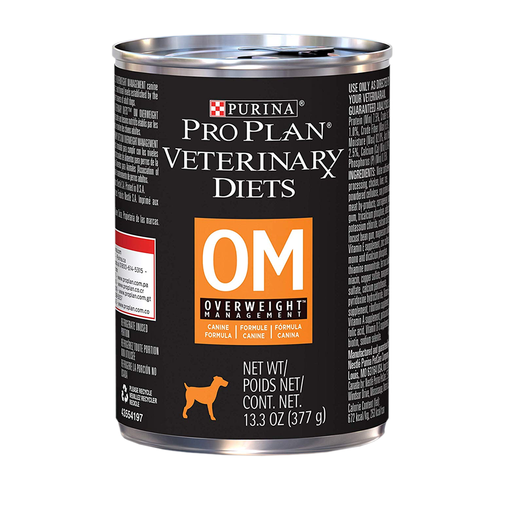Alimento Pro Plan Veterinary Diets OM Control de Peso Para Perro Lata 377g (Bajo pedido)