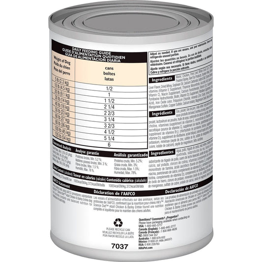 Alimento Hill's Science Diet Original Adulto Para Perro Lata 370g