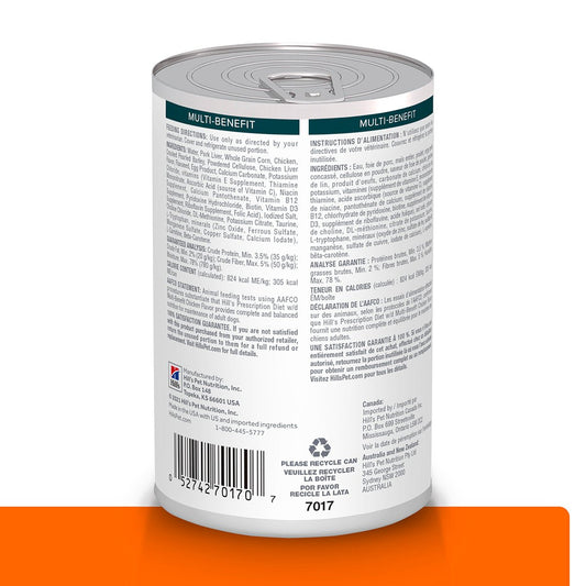 Alimento Hill's Prescription Diet w/d Multi-Beneficios Para Perro Lata 370g