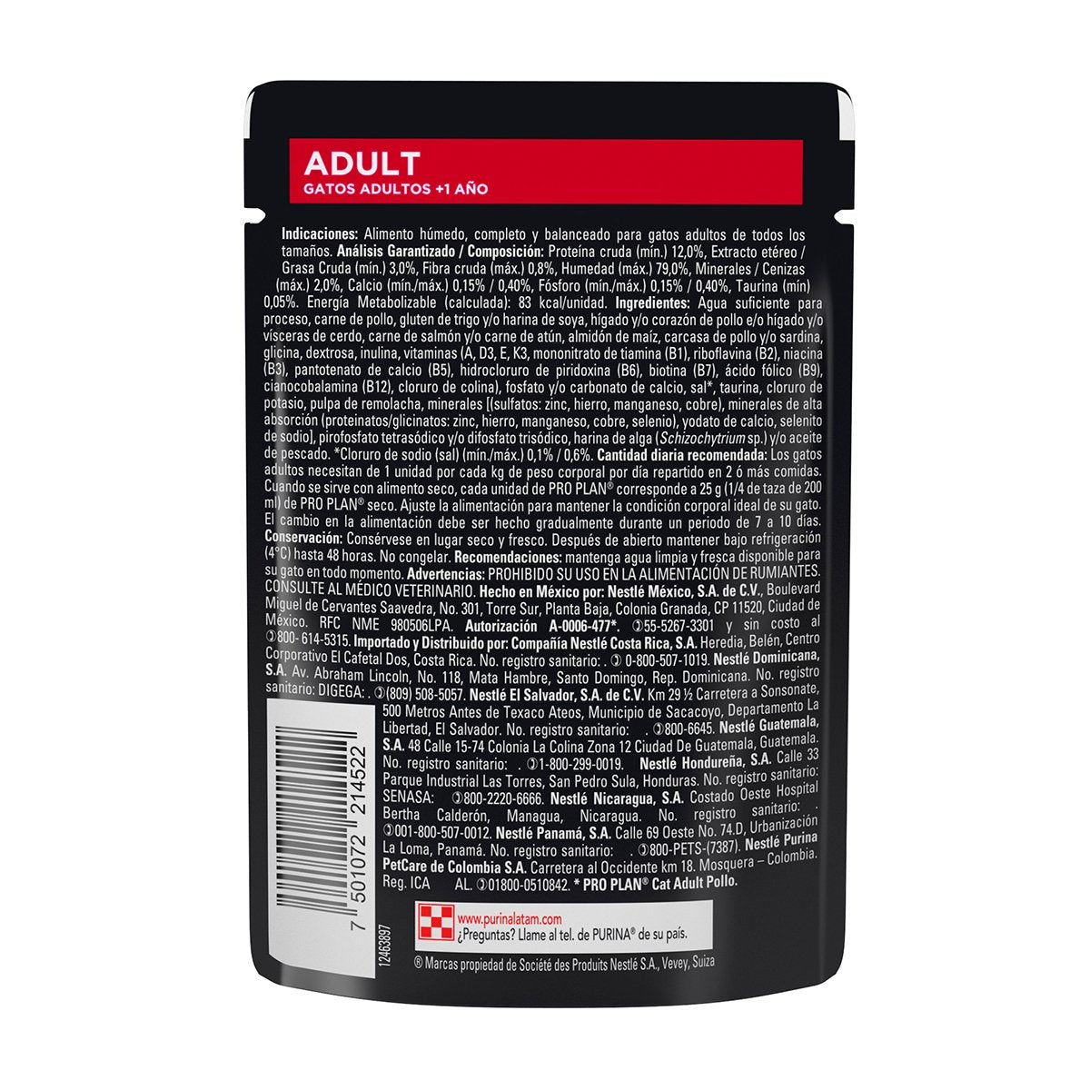 Pro Plan Optiprebio Alimento Húmedo para Gato Adulto Receta Pollo en Salsa 85 g