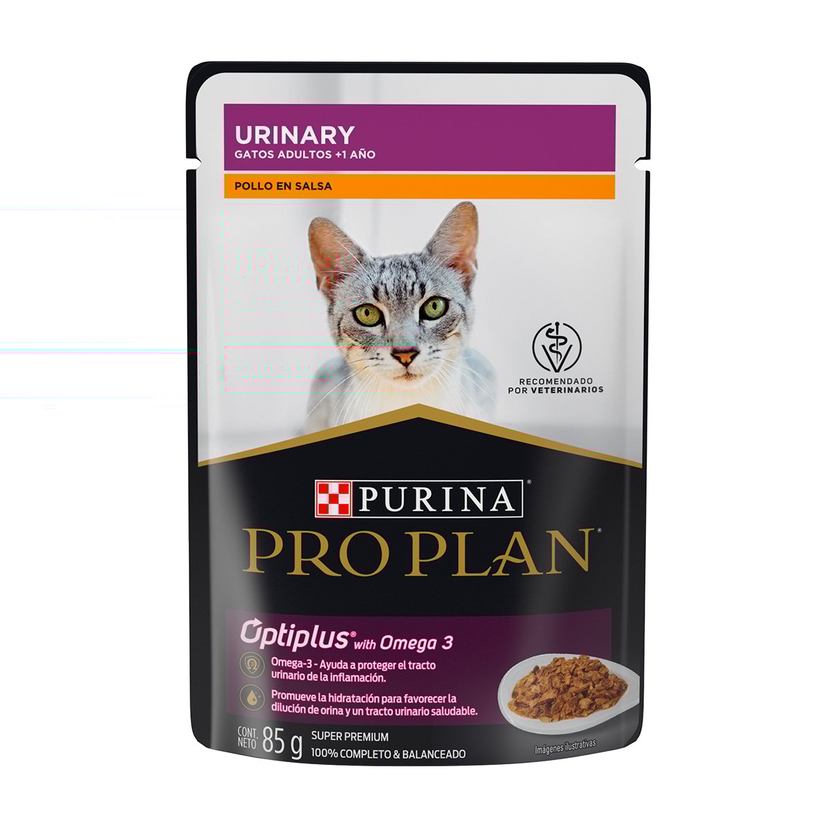 Pro Plan Urinary Optiplus Alimento Húmedo para Gato Adulto Receta Pollo en Salsa 85 g