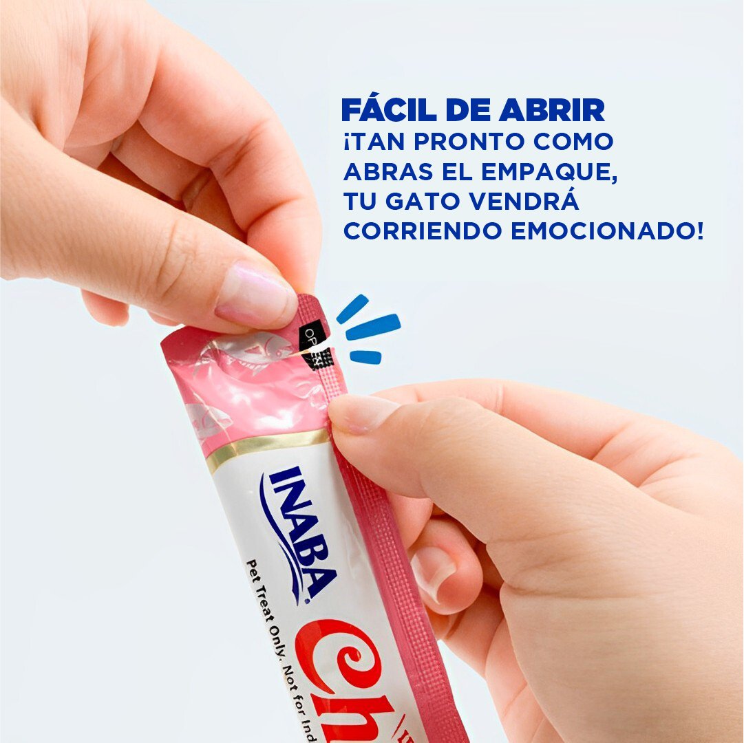 Churu Premio Cremoso Natural para Gato Todas las Etapas de Vida Receta Atún y Salmón 4 pzs