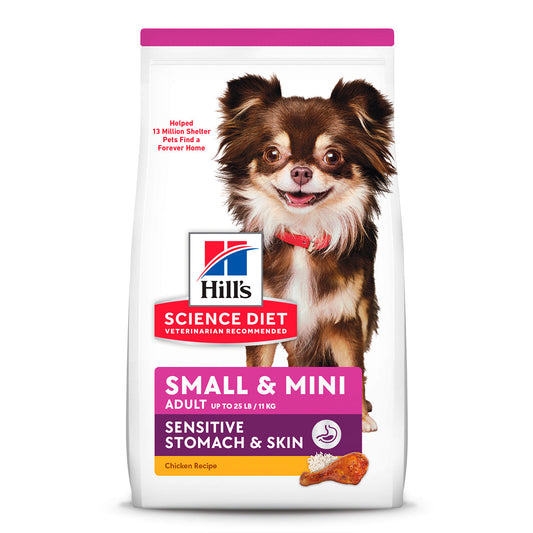 Hill's Science Diet Small & Mini Alimento Piel y Estómago Sensibles Perro Raza Miniatura 6.8 kg (UNICAMENTE BAJO PEDIDO)