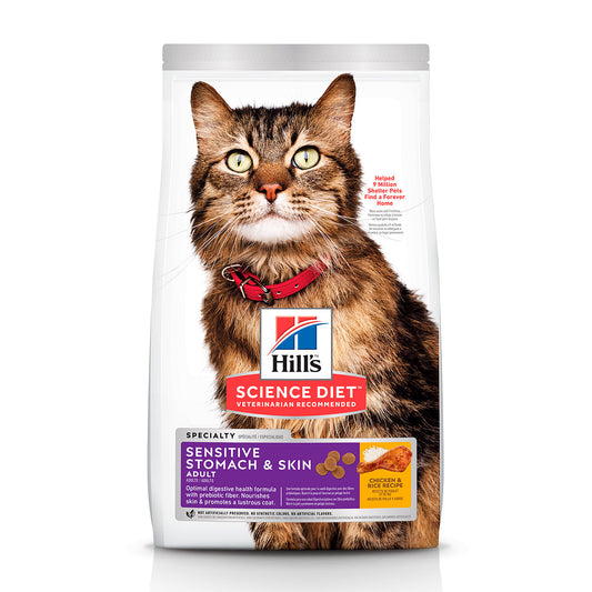 Hill's Science Diet Sensitive Stomach & Skin Alimento Piel y Estómago Sensibles para Gato Adulto (UNICAMENTE BAJO PEDIDO)