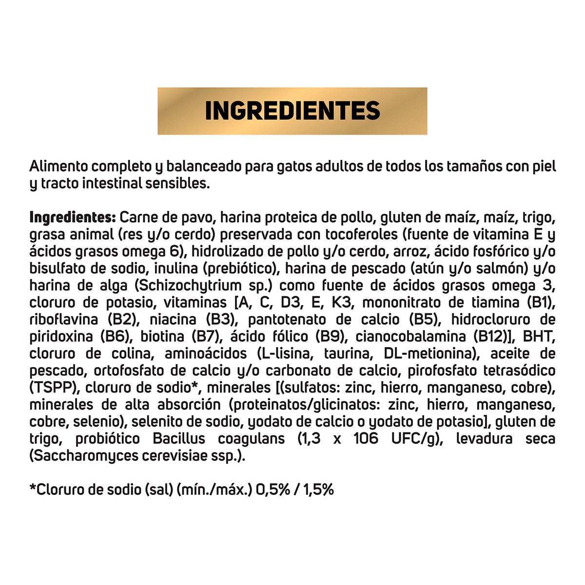 Sensitive Skin and Stomach Gato Adulto 3kg (Bajo pedido)