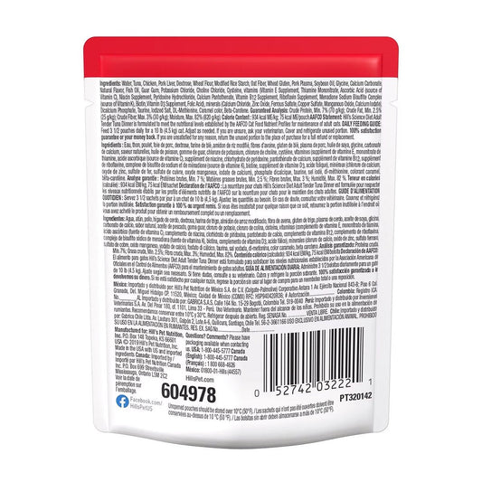 Hill's Science Diet Alimento Húmedo Gato Adulto Receta Atún Trocitos en Salsa 79 g