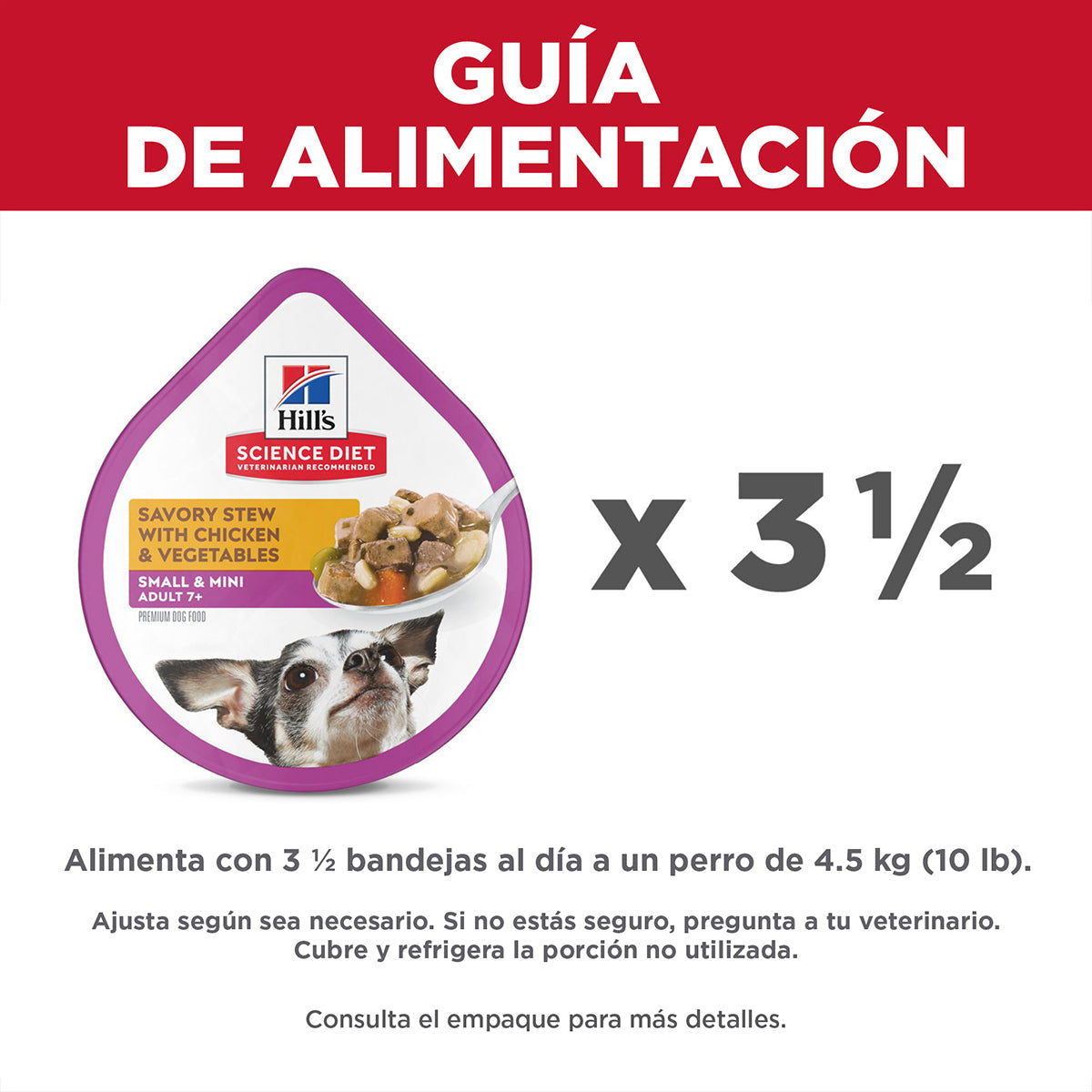 Hill's Science Diet 7+ Small & Mini Alimento Húmedo para Perro Senior Raza Pequeña y Mini Receta Pollo, 99 g