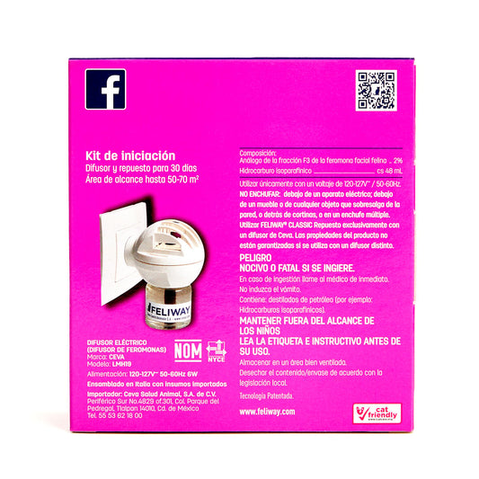 Feliway Classic Difusor + Repuesto con Efecto Calmante Gato 48 ml