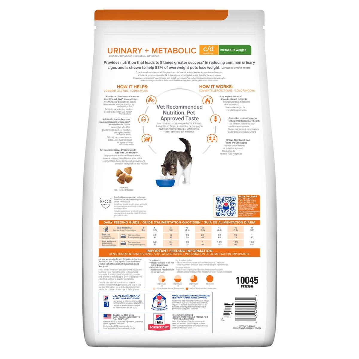 Alimento Hill's Prescription Diet Metabolic + Urinary Para Gato 2.9kg (Bajo pedido)