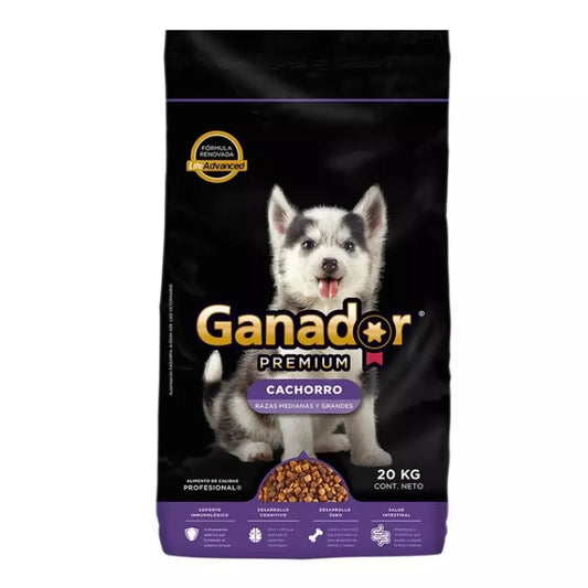 Alimento Ganador Premium Cachorro Razas Medianas y Grande 20kg