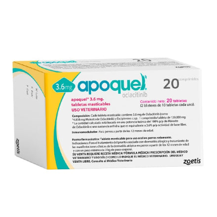APOQUEL MASTICABLE 3.6 MG (20 TABS) OCLACITINIB
