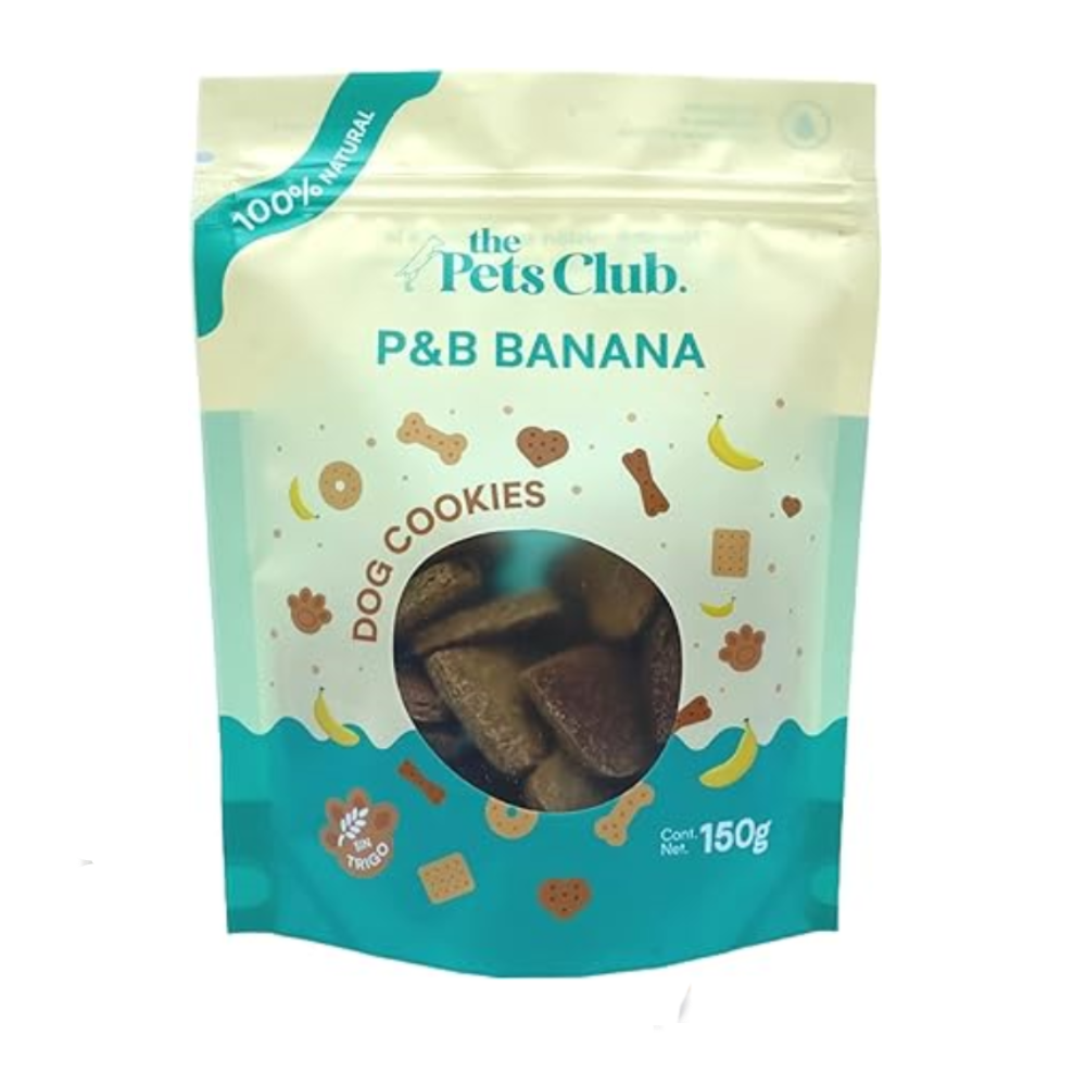 Galletas Sabor Mantequilla De Maní Y Plátano Para Perro 150g