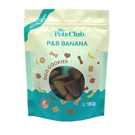 Galletas Sabor Mantequilla De Maní Y Plátano Para Perro 150g