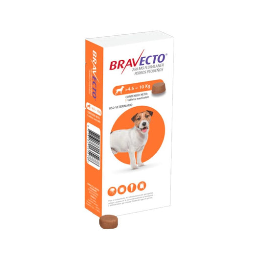 Bravecto S 3 meses 4.5 kg a 10 kg 250 mg