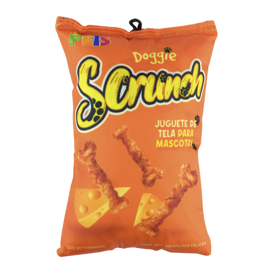 Juguete Fancy Pets de Tela Doggie Scrunch Queso
