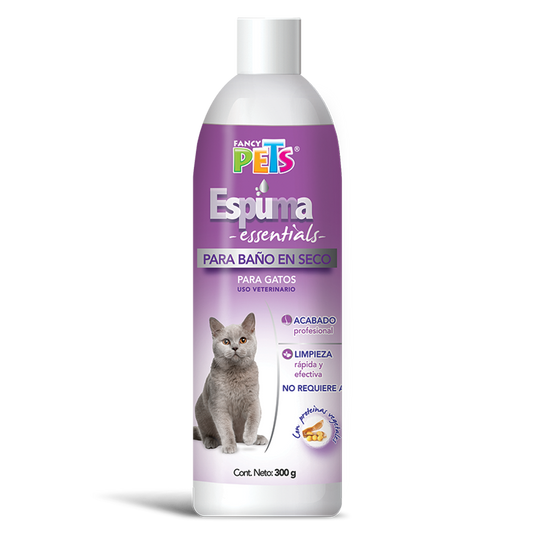 Espuma Essentials Para Baño en Seco Gatos 300g