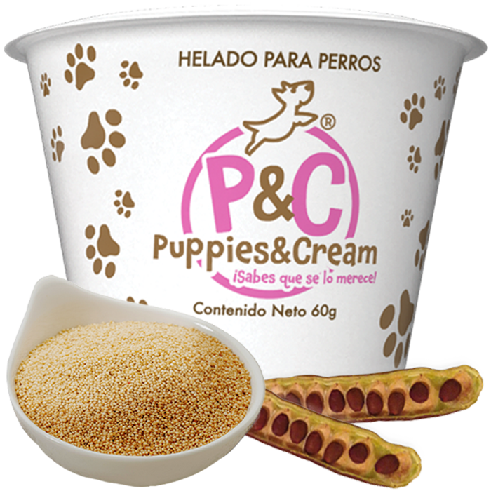 Helado Puppies&Cream Algarrobo Con Amaranto 30g