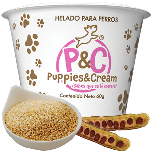 Helado Puppies&Cream Algarrobo Con Amaranto 30g
