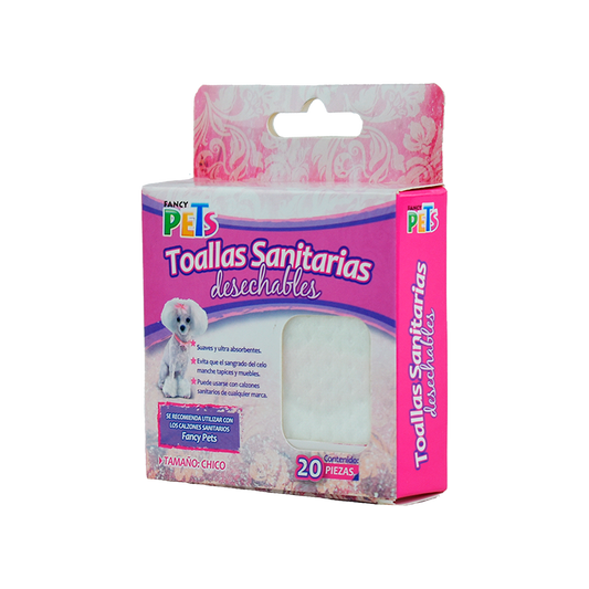 Toallas Sanitarias Fancy Pets Chicas Desechables 20 Piezas