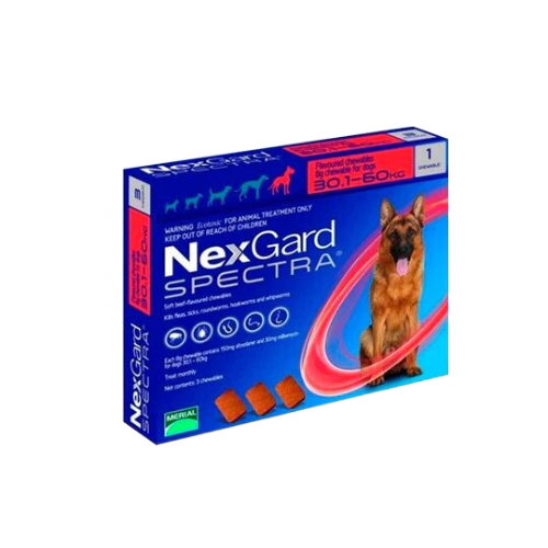 NexGard Spectra 1 Tableta De 30.1 kg a 60 kg (UNICAMENTE BAJO PEDIDO)