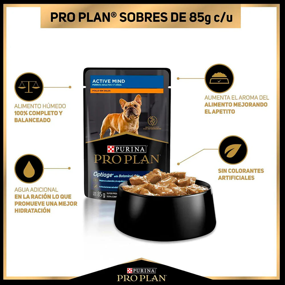 Sobre Pro Plan Active Mind Pollo en Salsa 85g