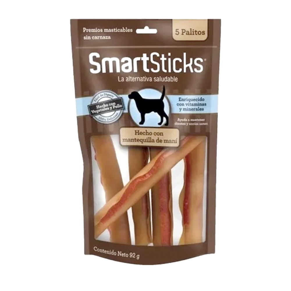 SmartBones Premios Palito Mantequilla de Cacahuate 92 g