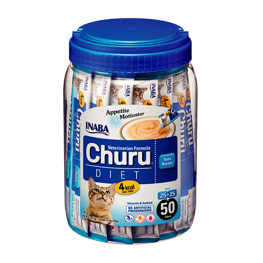 Churu Diet Premio Cremoso Natural para Gato Todas las Etapas de Vida Receta Atún 50 Sticks