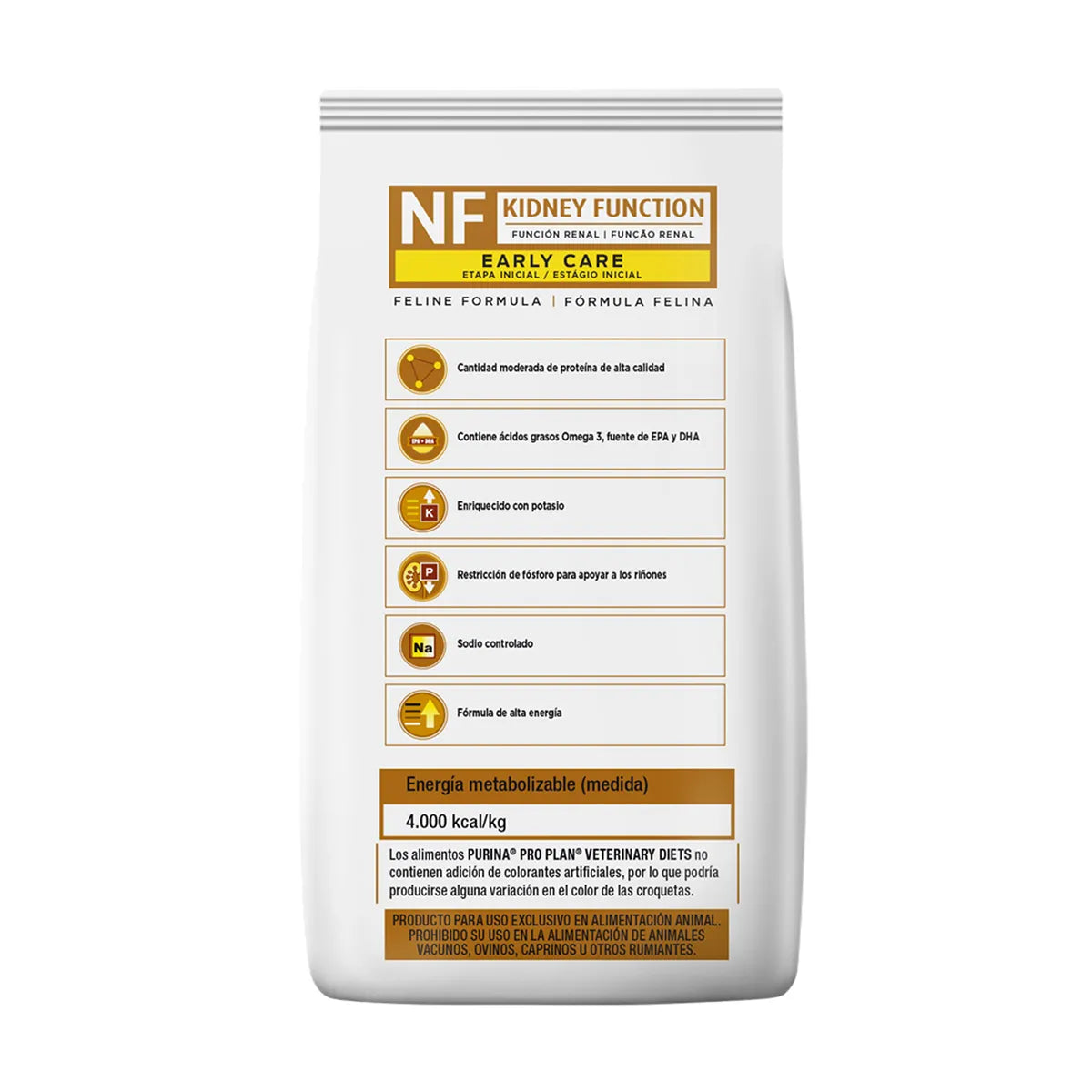 Alimento Pro Plan Veterinary Diets NF Kidney Function Early Care Para Gato 3.62kg (Bajo pedido)