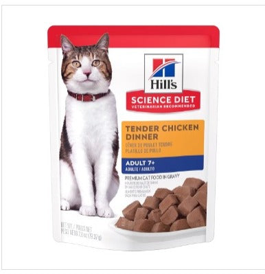 Hill's Science Diet Alimento Húmedo Gato Senior Receta Pollo Trocitos en Salsa 79 g