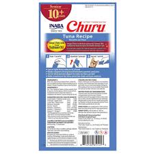 Churu Premio Cremoso Natural para Gato Senior 10+ Receta Atún 4 pzs