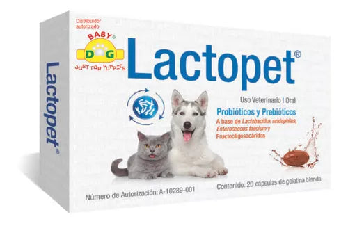 Lactopet Probioticos Oral 20 Cápsulas