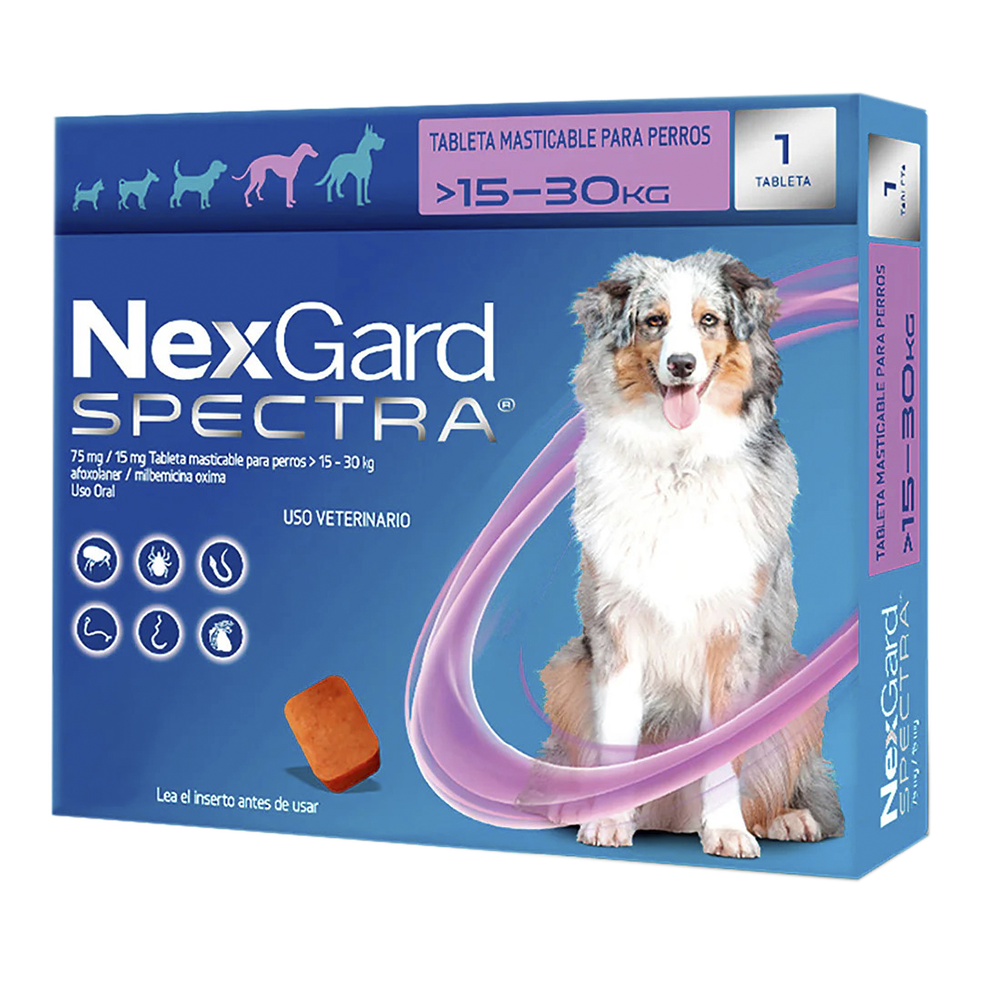 NexGard Spectra 1 Tab De 15.1 A 30 kg (UNICAMENTE BAJO PEDIDO)