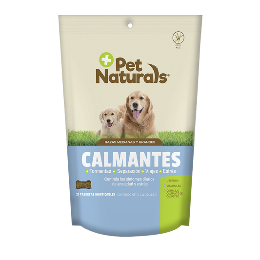 Calmante Natural Para Perro Razas Medianas y Grandes Pet Naturals 31.5 g 21 tabletas masticables