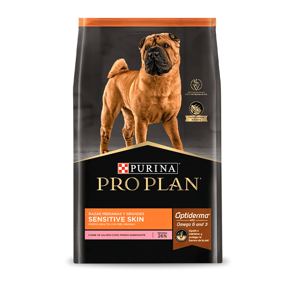 Alimento Pro Plan Sensitive Skin Adulto R. Med/Gdes