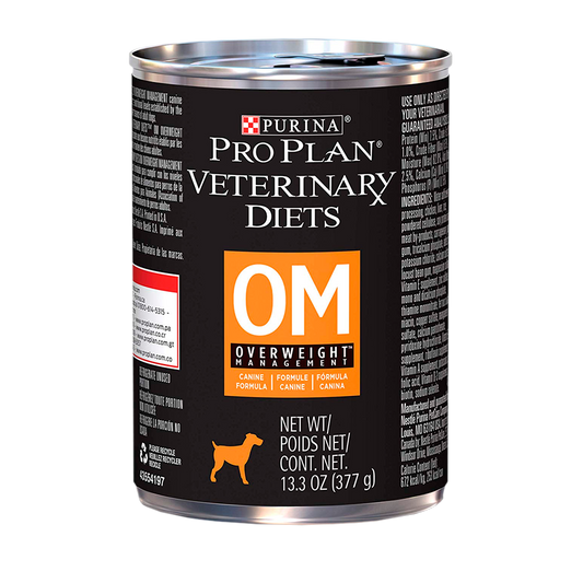 Alimento Pro Plan Veterinary Diets OM Control de Peso Para Perro Lata 377g (Bajo pedido)