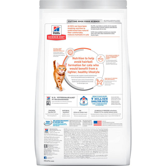 Alimento Hill's Science Diet Adulto Hairball Control Light Para Gato 3.17kg (ÚNICAMENTE BAJO PEDIDO)
